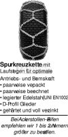 Schneekette Spurkreuz  23x10.50-12  extra