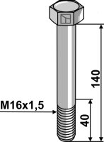 Sechskantschraube mit Feingewinde - M16x1,5x140 - 8.8