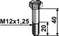 Sechskantschraube mit Feingewinde - M12x1,25 - 12.9