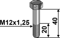 Sechskantschraube mit Feingewinde - M12x1,25 - 8.8