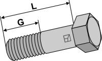 Sechskantschraube mit Feingewinde - M18x1,5x55 - 10.9