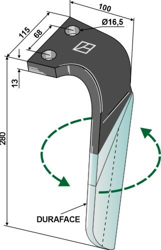 Kreiseleggenzinken (DURAFACE) - linke Ausführung