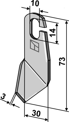 Flügelmesser - rechte Ausführung
