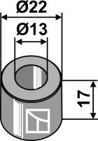 Buchse Ø22x17xØ13