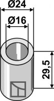 Buchse Ø24x29,5xØ16