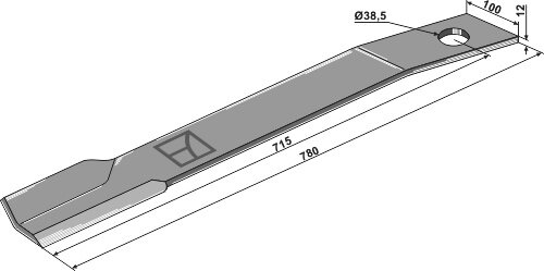 Mähermesser 780mm - links