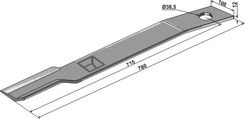 Mähermesser 780mm - rechts