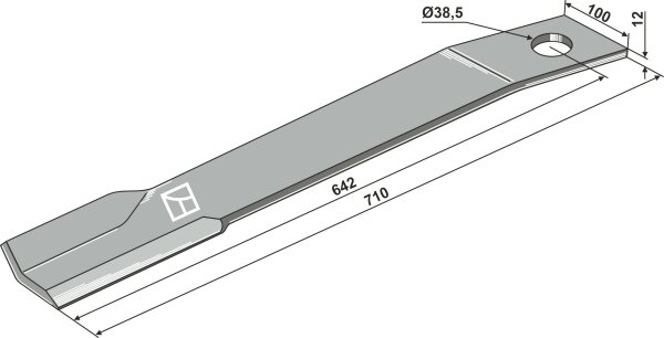 Mähermesser 710mm - links