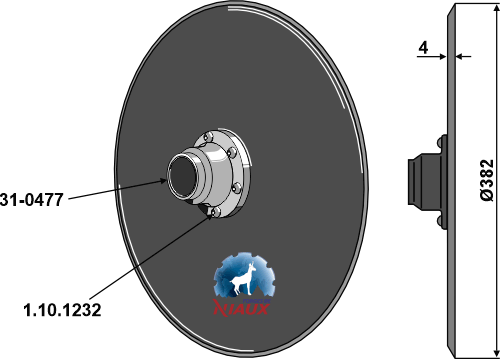 Säscheibe Ø382x4 - Kompl.